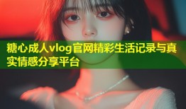 糖心成人vlog官网精彩生活记录与真实情感分享平台