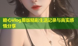 糖心vlog原版精彩生活记录与真实感悟分享
