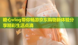 糖心vlog带你畅游京东购物新体验分享精彩生活点滴