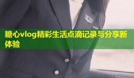 糖心vlog精彩生活点滴记录与分享新体验