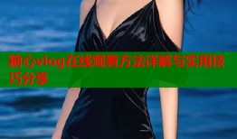 糖心vlog在线观看方法详解与实用技巧分享