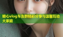 糖心vlog车友群精彩分享与温馨互动大家庭