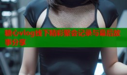 糖心vlog线下精彩聚会记录与幕后故事分享