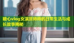 糖心vlog女演员师师的日常生活与成长故事揭秘